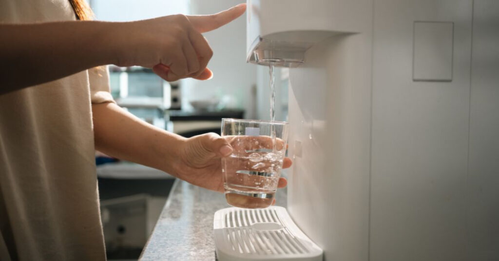 agua sem controle de temperatura